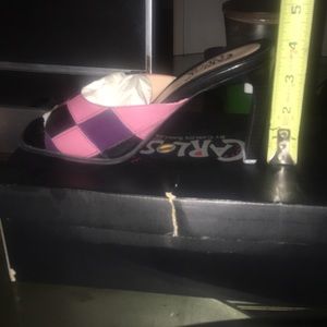 Carlos by Carlos Santana Pink,Purple & Black Heels